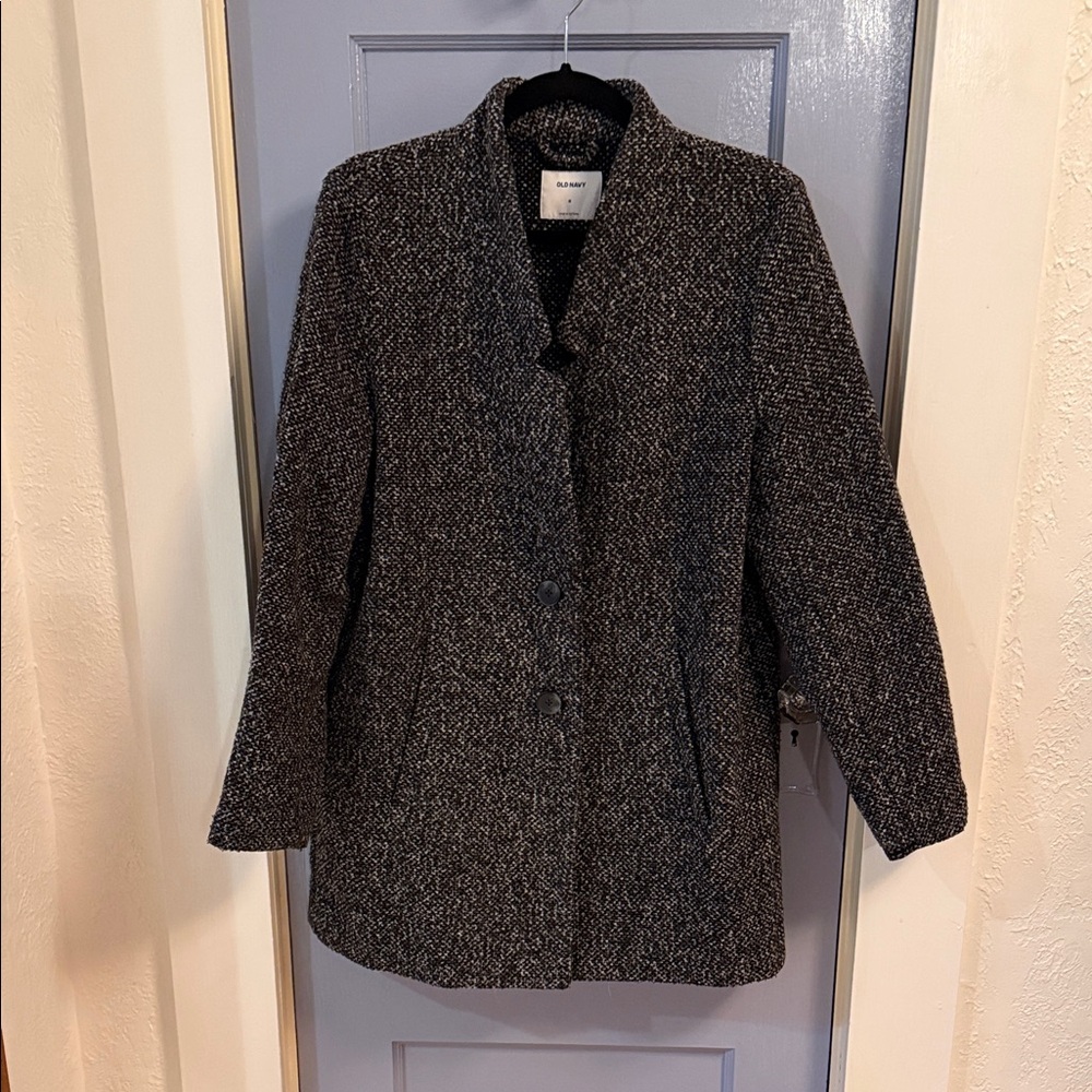 Old Navy Women's Charcoal Pea Coat